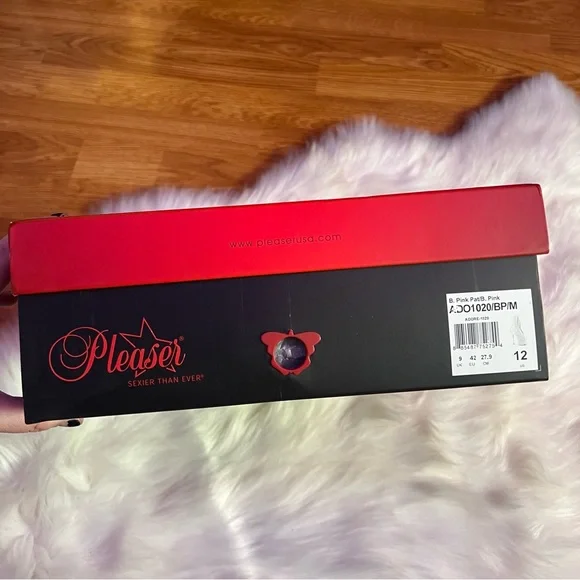 🌸 {nib} Pleasers Adore 7” Stiletto Lace-Up Ankle Boot Heels 12 - Picture 13 of 13